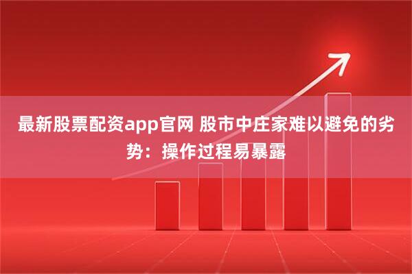 最新股票配资app官网 股市中庄家难以避免的劣势：操作过程易暴露