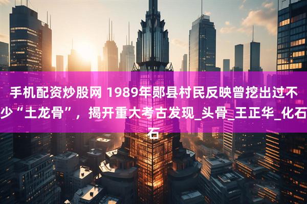 手机配资炒股网 1989年郧县村民反映曾挖出过不少“土龙骨”，揭开重大考古发现_头骨_王正华_化石