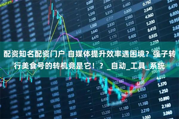 配资知名配资门户 自媒体提升效率遇困境？强子转行美食号的转机竟是它！？_自动_工具_系统